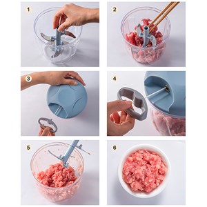 Hachoir multifonction avec des lames en acier inoxydable.