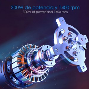 Hachoir à glace électrique en acier inoxydable 300w. 1440 tr/min.