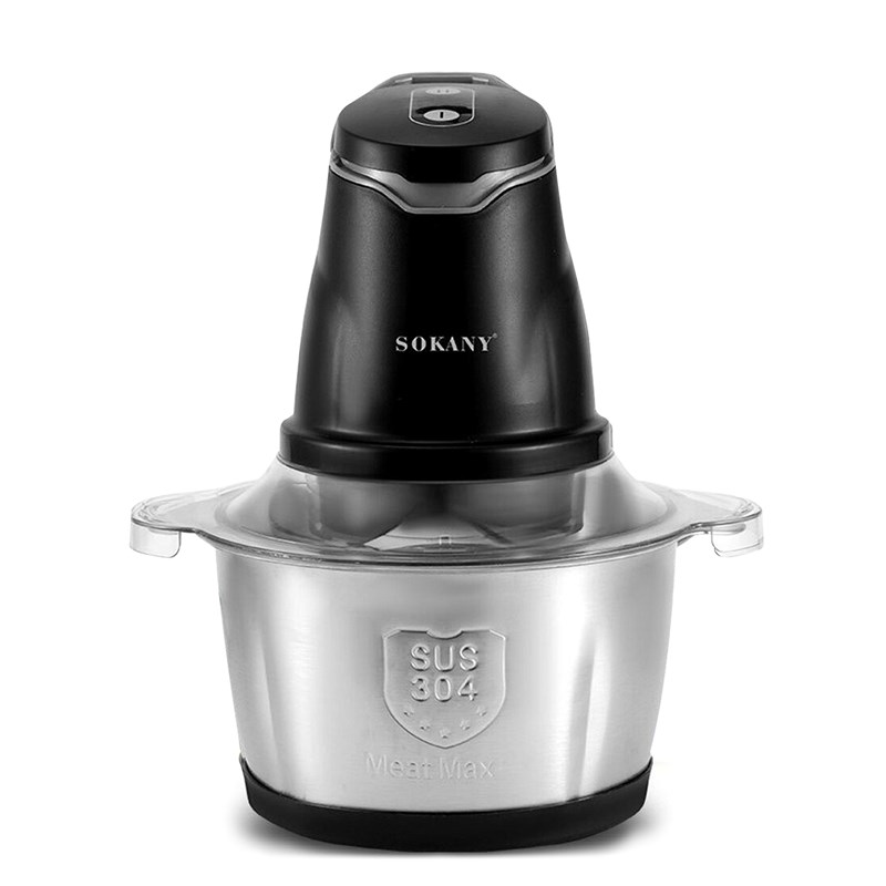 Hachoir à viande électrique de 400w, bol en verre de 2l.