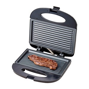 Gril électrique portable de 750w. Zone de cuisson antiadhésive.