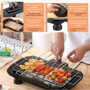 Barbecue électrique de 2000w. Réglable sur 3 hauteurs.