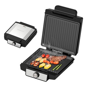 Plancha grill antiadhésive avec contrôle de température.