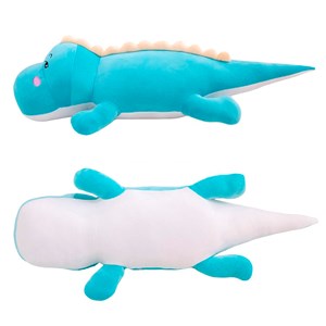 Oreiller extra doux et moelleux design dinosaure bleu. 80 cm.