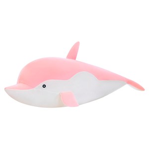 Oreiller extra doux et moelleux design dauphin rose. 90 cm.