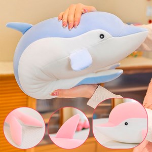 Oreiller extra doux et moelleux design dauphin. 90 cm.