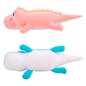 Oreiller extra doux et moelleux design dinosaure rose. 50 cm.