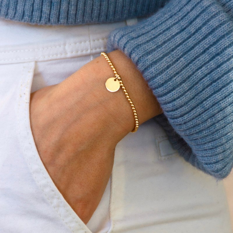 Meora Paris - Bracelet à perles médaille