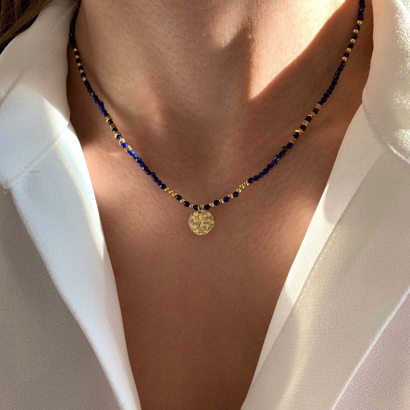 Collier désert de pierres lapis