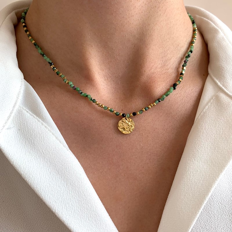 Collier désert de pierres tourmaline