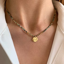 Collier désert de pierres turquoise