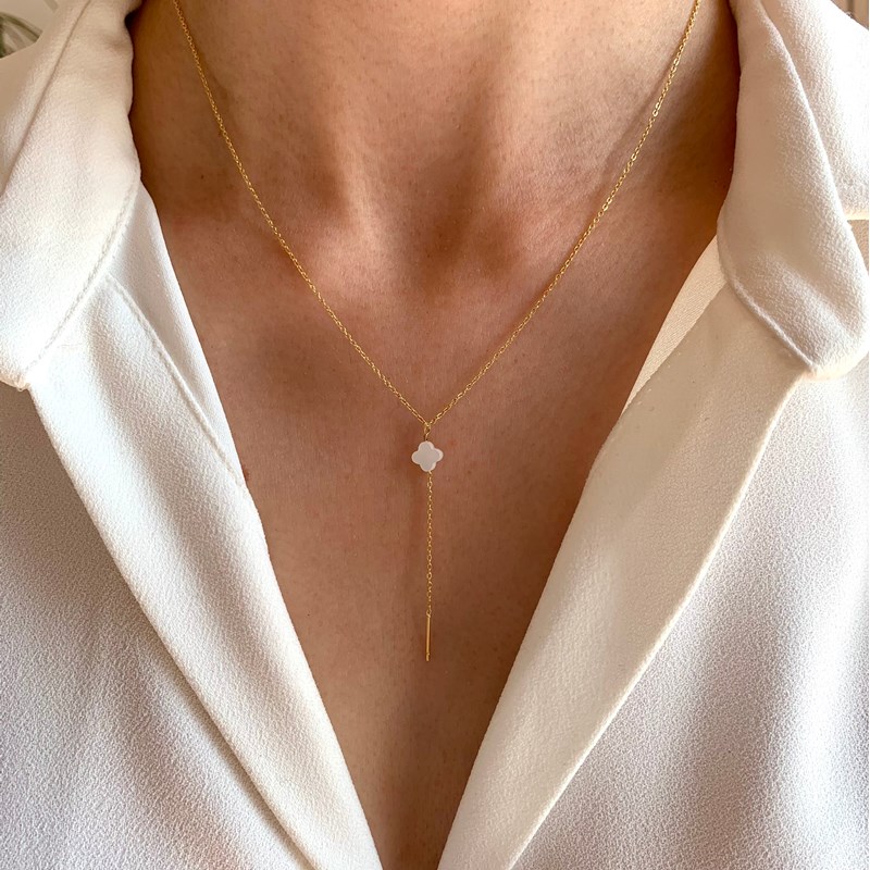 Meora Paris - Collier en y trèfle