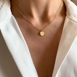 Collier fin médaille