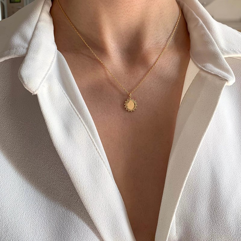 Meora Paris - Collier médaille soleil