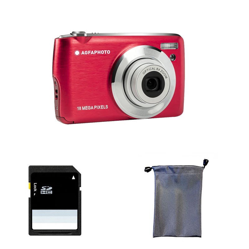 Agfaphoto realishot dc8200 rouge - appareil photo numérique compact cam
