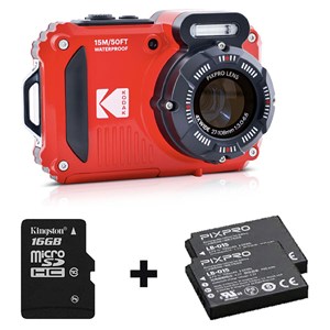 Kodak pixpro wpz2 rouge + 2ème batterie + carte sd