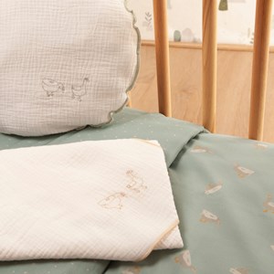 Housse ducks bleue beige 100x140&nbsp;40x40