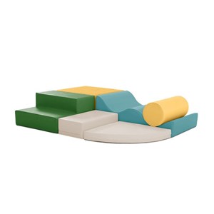 Ensemble blocs roulade multicolore vert