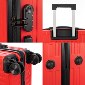 Valise moyenne trolley rigide ultralégère, en abs haute résistance.