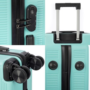 Valise moyenne trolley rigide ultralégère, en abs de haute résistance.