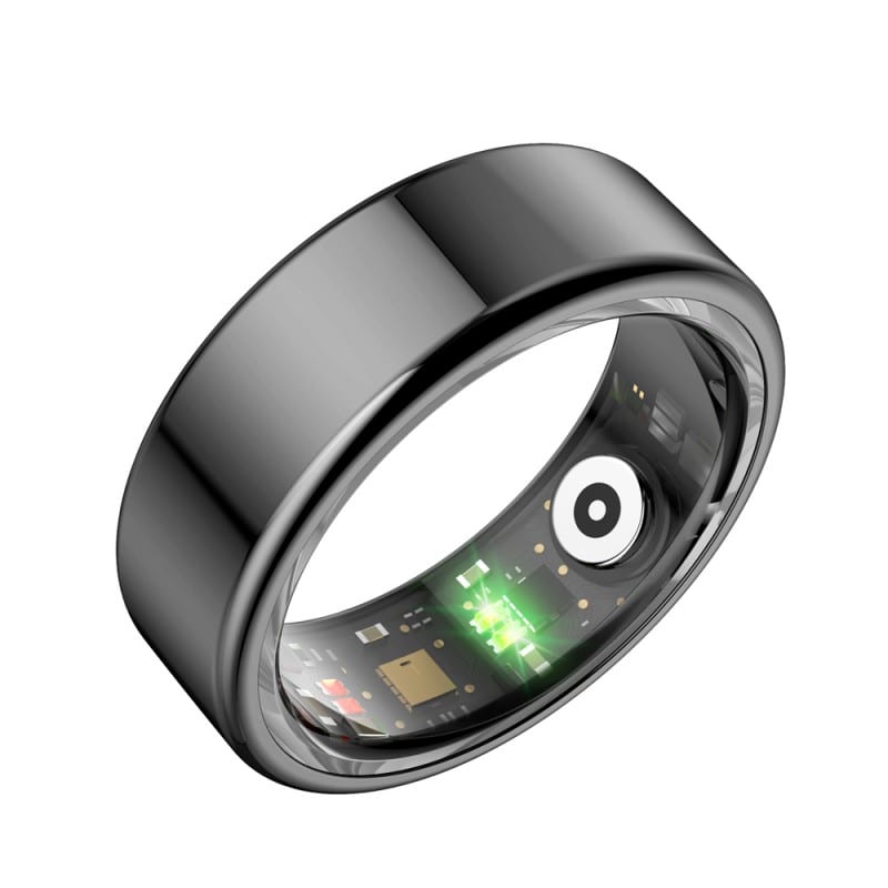 Maxlife - Bague connectée mxsr-100 noir taille 8 - maxlife