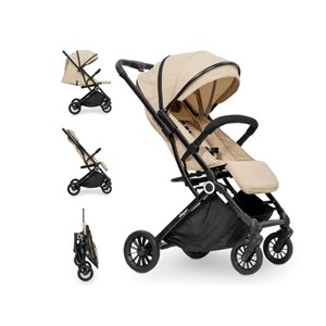 Poussette moderne - beige noir