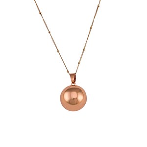Bijou de grossesse bola avec chaîne - classique or rose