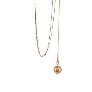 Bijou de grossesse bola avec chaîne - classique or rose