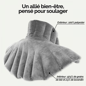 Coussin chauffant pour épaules et cou Gris