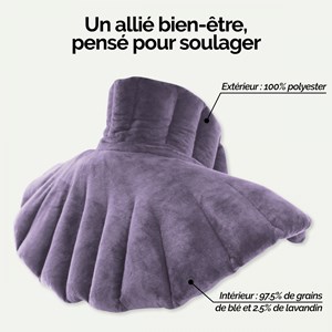 Coussin chauffant pour épaules et cou Violet
