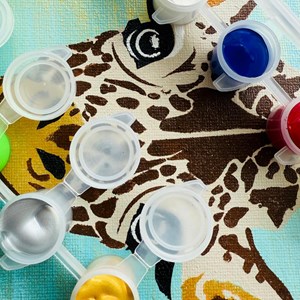 Kit diy créatif 3 pochoirs girafe – peinture facile pour enfants et adultes