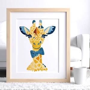 Peinture aux pochoirs débutant girafe