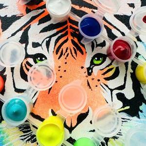 Kit diy créatif 3 pochoirs tigre – peinture facile pour enfants et adultes