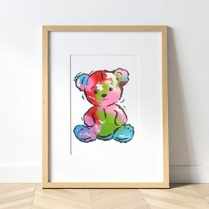 Kit diy créatif 4 pochoirs ourson – peinture facile pour enfants et adultes