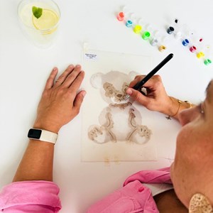 Kit diy créatif 4 pochoirs ourson – peinture facile pour enfants et adultes