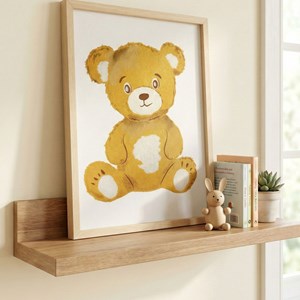 Peinture aux pochoirs débutant ourson – cadeau naissance