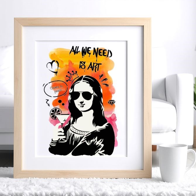 Peinture aux pochoirs facile enfants et adultes joconde – cadeau créatif diy