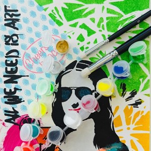 Kit diy créatif 3 pochoirs joconde – peinture facile pour enfants et adultes