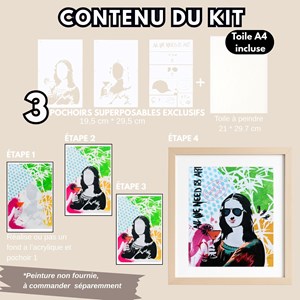 Peinture aux pochoirs débutant joconde