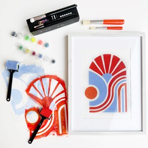 Peinture aux pochoirs débutant aura