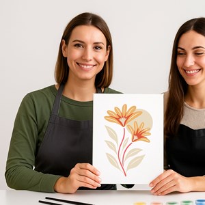 Kit diy créatif 3 pochoirs gazania – peinture facile pour enfants et adultes