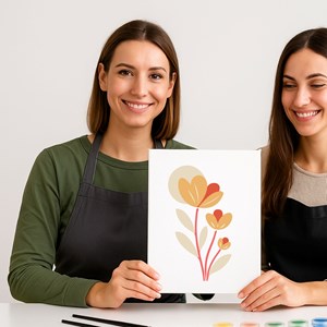 Kit diy créatif 2 pochoirs crocus – peinture facile pour enfants et adultes