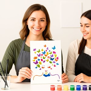 Kit diy créatif 1 pochoir papillon – peinture facile pour enfants et adultes