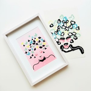 Peinture aux pochoirs débutant papillon