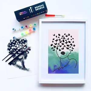 Peinture aux pochoirs débutant miss