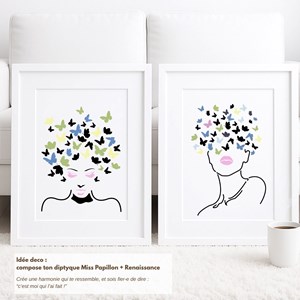 Kit diy créatif 1 pochoir miss – peinture facile pour enfants et adultes