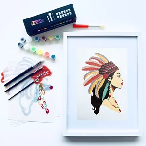 Peinture aux pochoirs débuant tiva