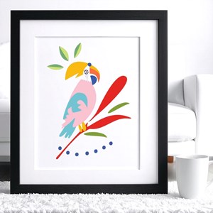 Kit diy créatif 2 pochoirs perroquet – peinture facile pour enfants et adultes