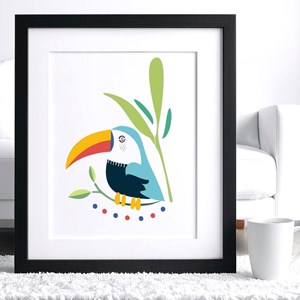 Kit diy créatif 2 pochoirs toucan – peinture facile pour enfants et adultes