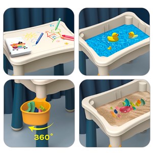 Table éducative avec blocs de construction. 209 pièces.