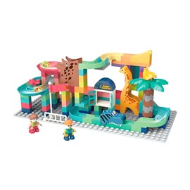 Blocs de construction de dinosaures avec piste à billes. 147 pièces.